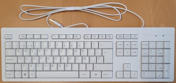HP 125 White Wired Keyboard Spaans ( M52961-071 ) Nieuw