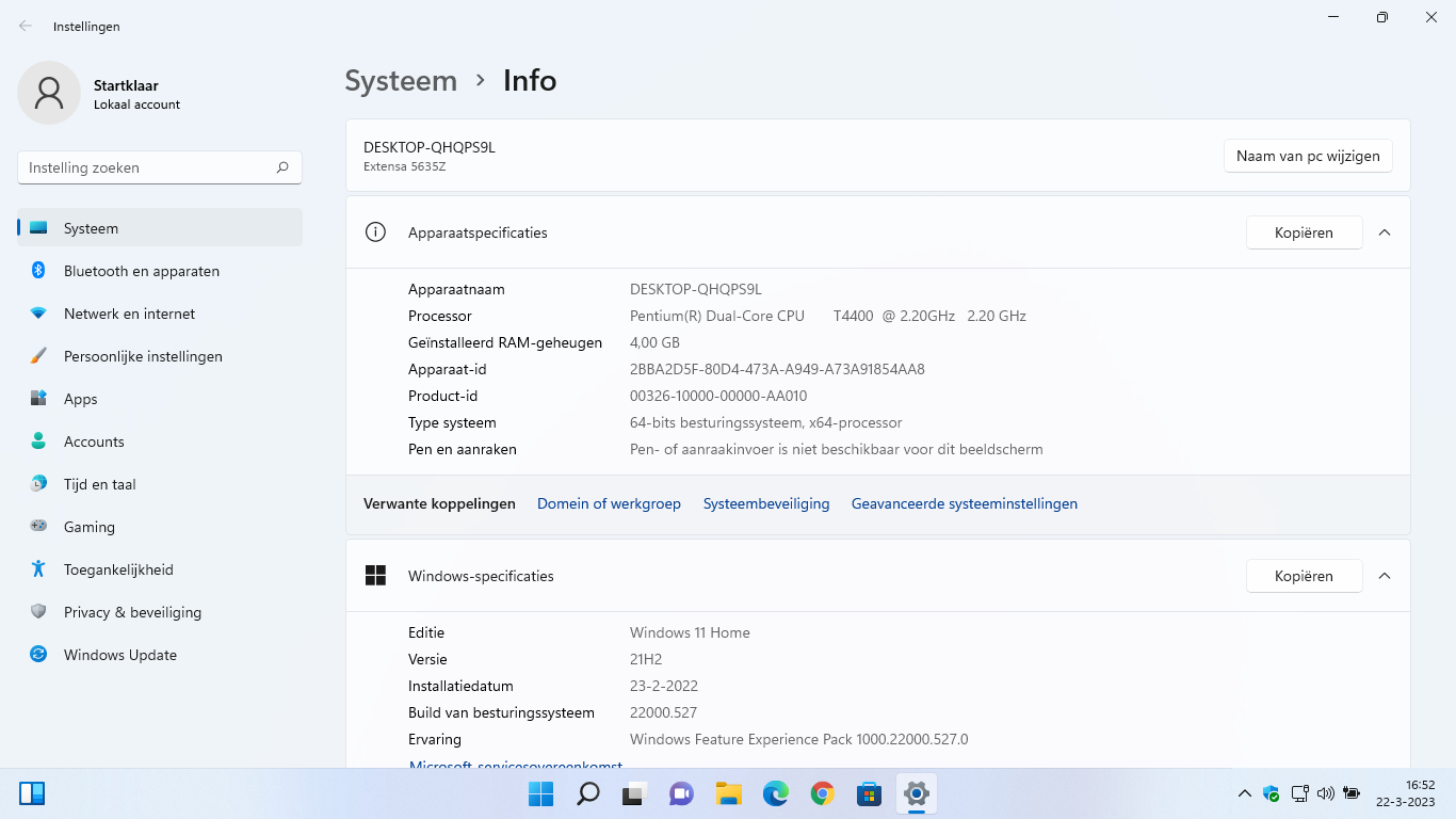 Acer Extensa 5635Z / 15.6" HD / Pentium T4400 2.20Ghz / 4GB / 240GB SSD / W11 Home - Afbeelding 10