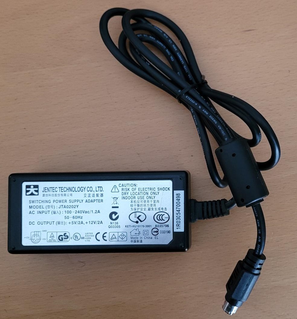 12V/5V/2A 4 Jentec Technology Switching AC-DC Adaptor JTA0202Y THIN PIN - Afbeelding 2