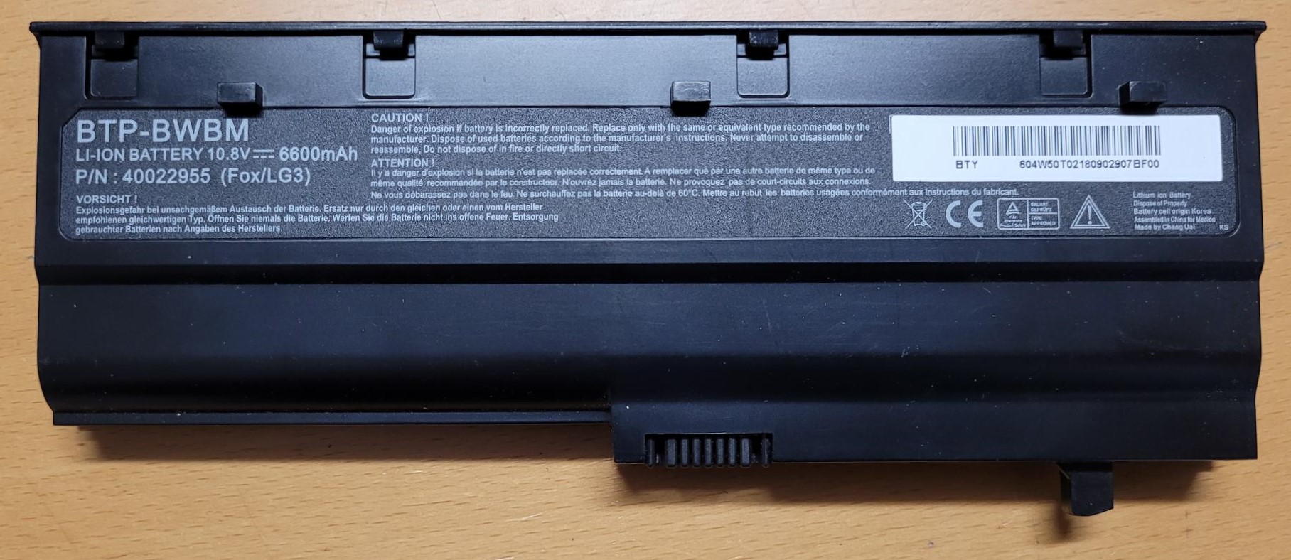 Battery Medion MD96850 MD96780 40022955 WIM2140 WIM-2140 (BTP-BWBM)