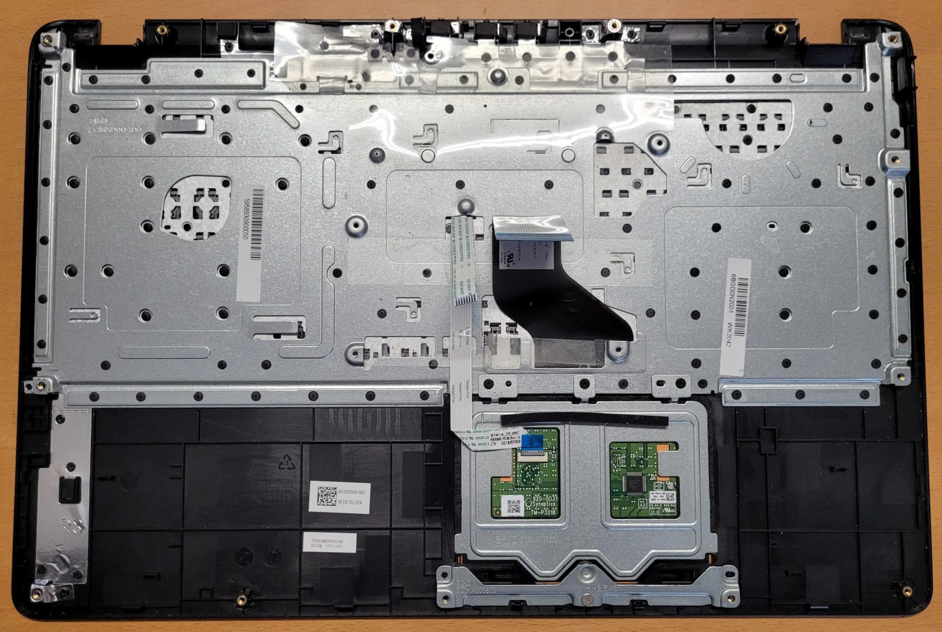 Acer Aspire ES 15 palmsteuntoetsenbord AP1NX000400-HA25 / 6B.GD0N2.001 incl. touchpad en flatcables - Afbeelding 2