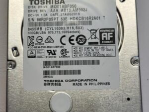 Toshiba MQ01ABF050, 500GB SaTa 2.5" Harde Schijf 5400rpm