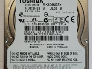 Toshiba MK5065GSX, 500GB SaTa 2.5:  Harde Schijf 5400rpm