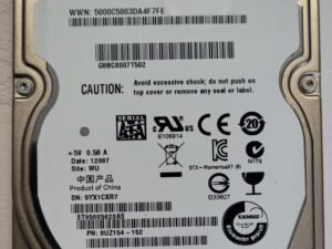 Seagate Momentus XT 500GB SaTa-300  2.5" SSHD 7200rpm,  ( ST95005620AS ) ( PN 9UZ154-152 )