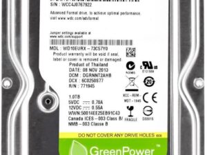 HARDE SCHIJF WD GREEN WD10EURX AV-GP 1TB 5400rpm 64MB CACHE SATA III 3,5'' inch