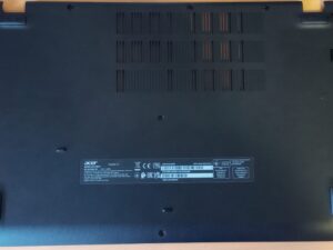 Notebook Bodem Case Cover voor Acer Aspire 5 N20C5 Zwart Plastic