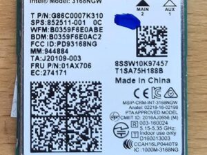 01AX706 - Intel 3168NGW Dual Band Wireless-AC 3168 802.11 ac 1x1 WiFi + Bluetooth 4.2 gecombineerde WLAN-module
