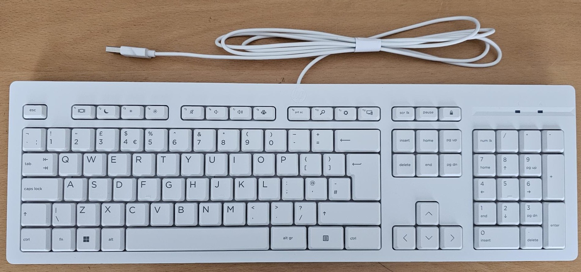 HP origineel keyboard wit USB bedraad UK ( M52961-031 ) NIEUW